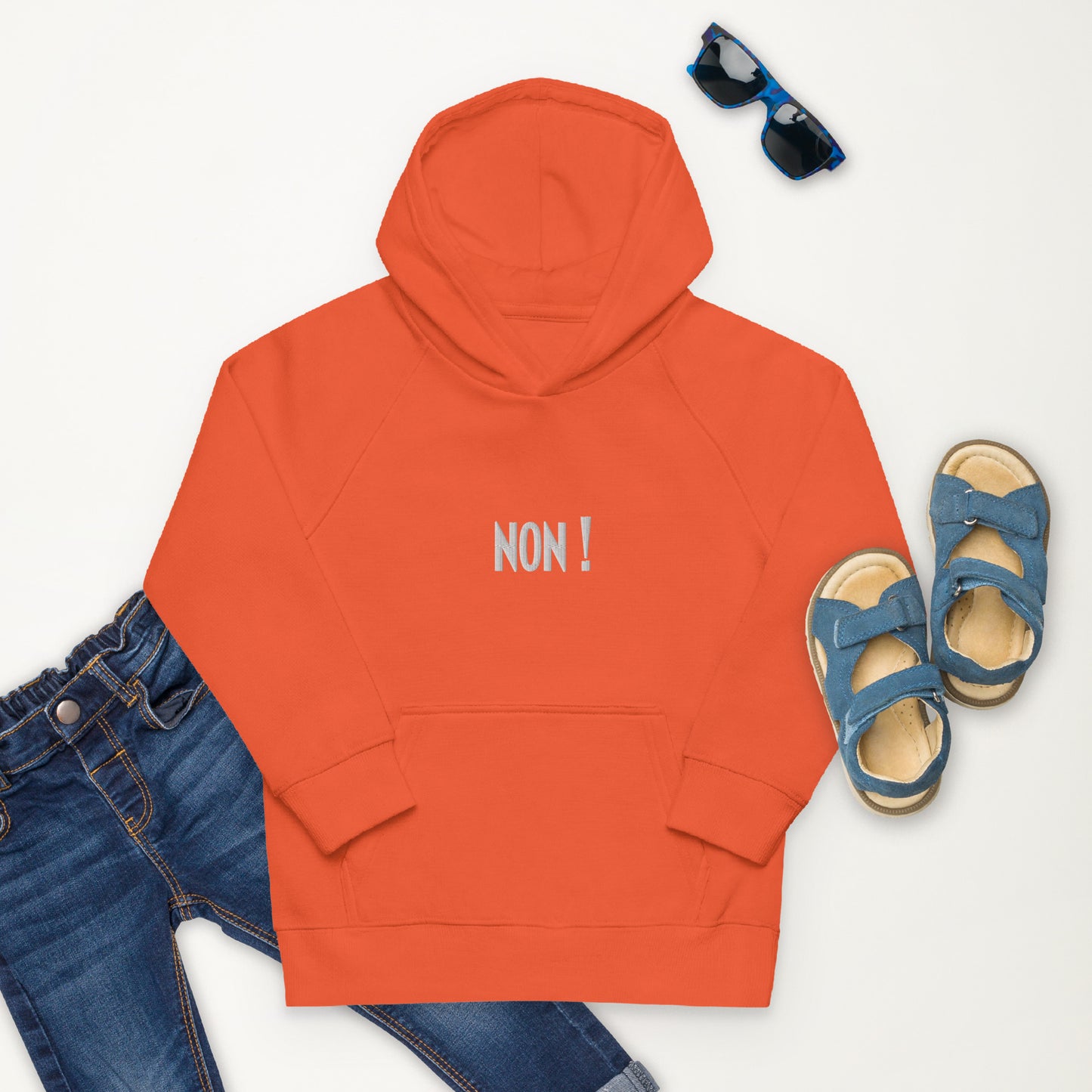 Hoodie G/F Coton Bio - "Non !"