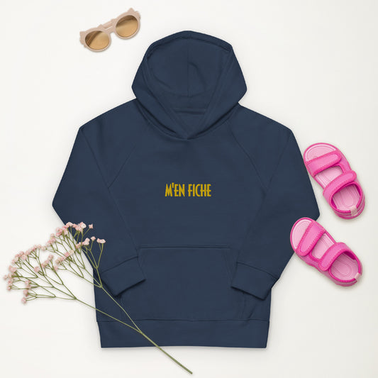 Hoodie G/F "M'en fiche !" Coton Bio